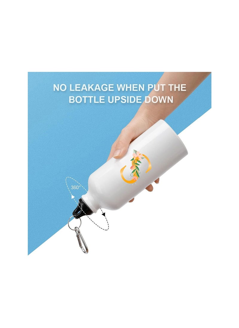 PRINTSHOP4ME Flask Water Bottle With Initial Letters Printed On It - Gift for Family - Friends  - Image 3