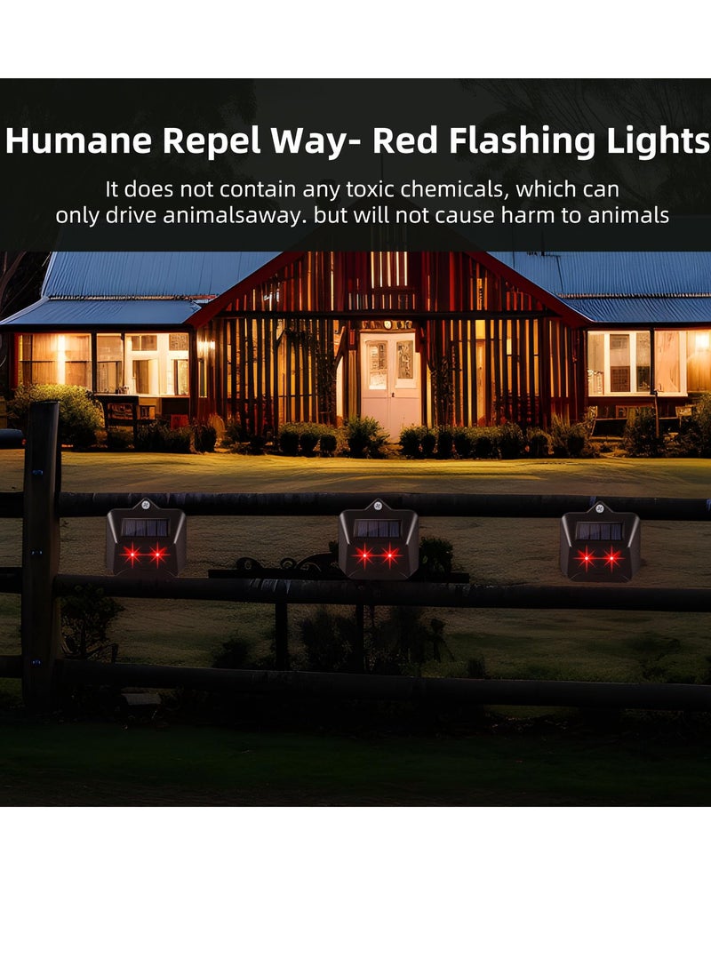 SYOSI - Solar Animal Repeller,Deter Nighttime Invaders with Flashing Red Lights,Humane and Effective,Coyote Repellent Devices Waterproof for Fox, Skunk from Yard Farm - Image 1