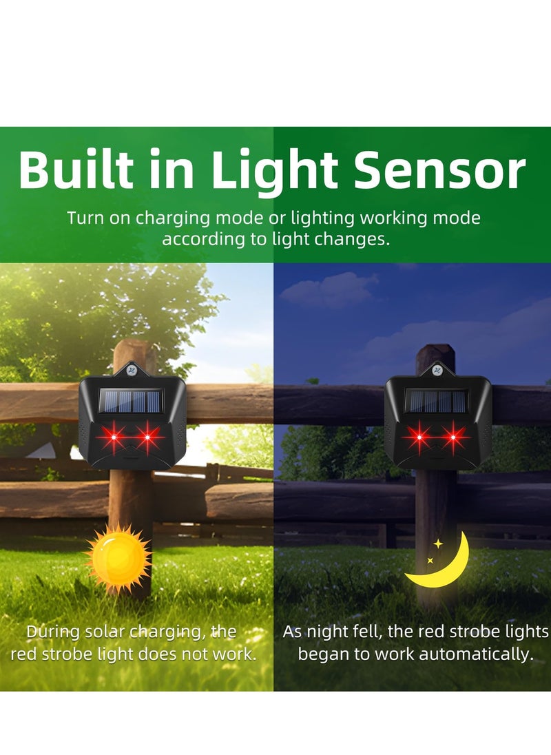 SYOSI - Solar Animal Repeller,Deter Nighttime Invaders with Flashing Red Lights,Humane and Effective,Coyote Repellent Devices Waterproof for Fox, Skunk from Yard Farm - Image 1