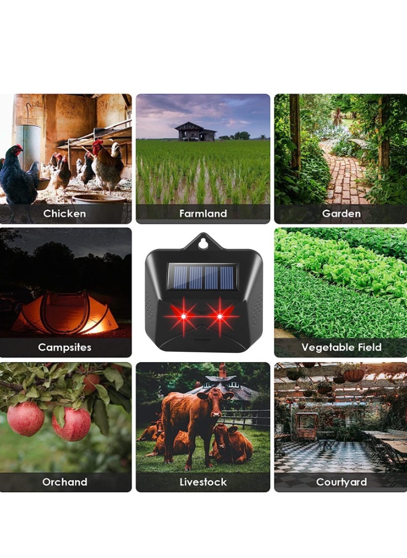 SYOSI - Solar Animal Repeller,Deter Nighttime Invaders with Flashing Red Lights,Humane and Effective,Coyote Repellent Devices Waterproof for Fox, Skunk from Yard Farm - Image 1