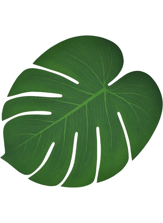 Maydahui 30 PCS Tropical Artificial Palm Leaves Monstera Party Decoration 3 Size Large Medium Small for Hawaiian Luau Party Jungle Beach Theme Table Decorations - Image 2