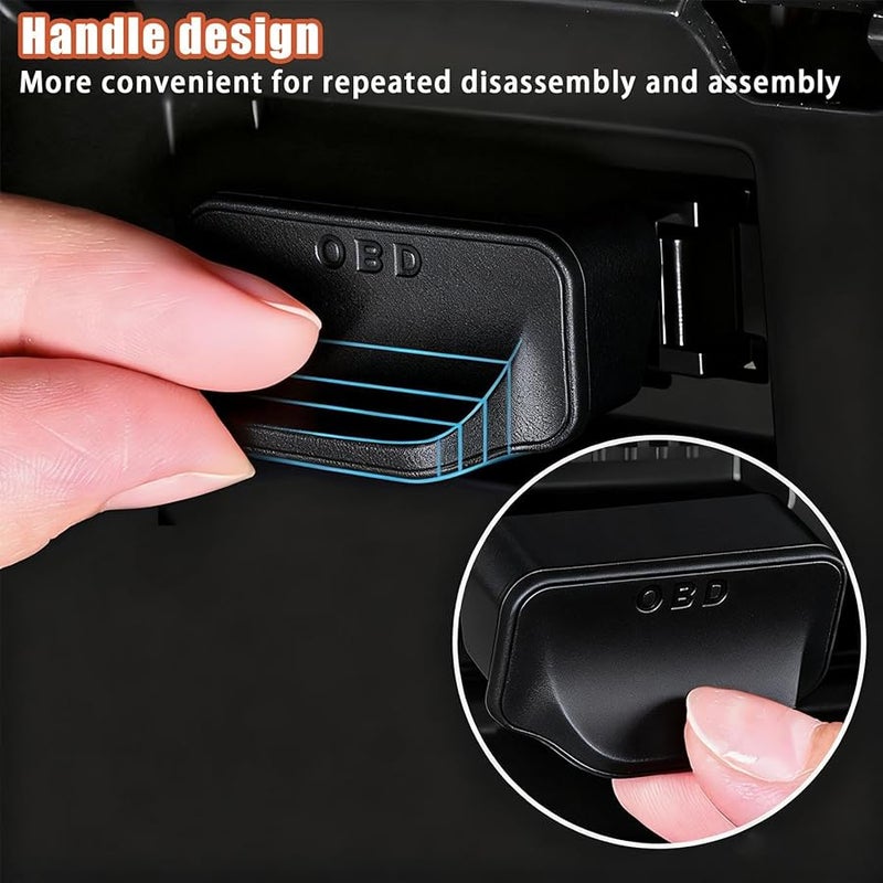 غطاء واقي لمنفذ OBD الأسود للحماية من الغبار للسيارات والعربات والشاحنات وسيارات الدفع الرباعي - Image 4