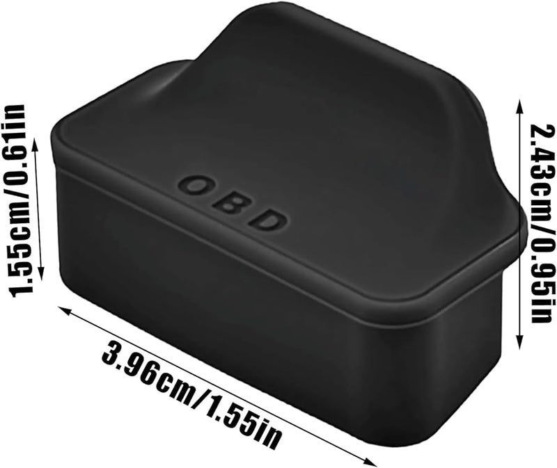 غطاء واقي لمنفذ OBD الأسود للحماية من الغبار للسيارات والعربات والشاحنات وسيارات الدفع الرباعي - Image 2