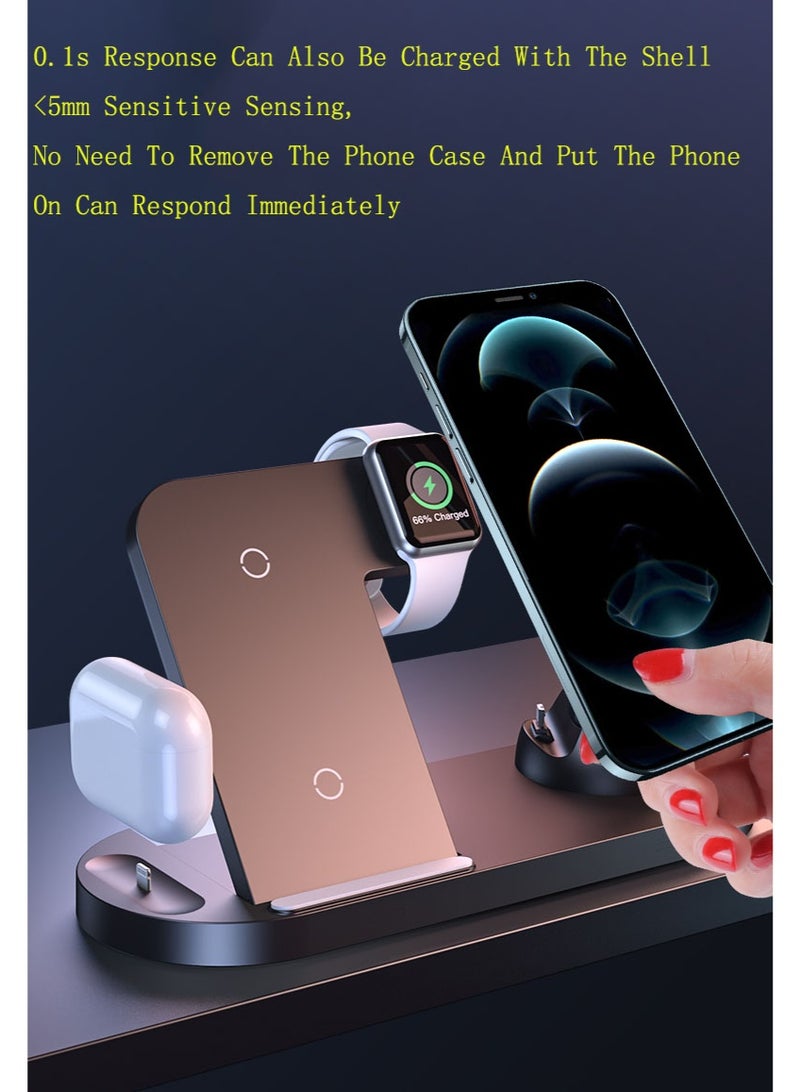 Beauenty 15W 3 - in - 1 Magnetic Wireless Charger with Stand - Compatible with iPhone, Apple Watch, AirPods  More - Image 4