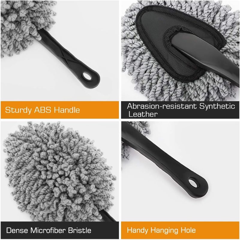 MoKo 2 Pack Soft Microfiber Car Cleaning Brush - Image 3