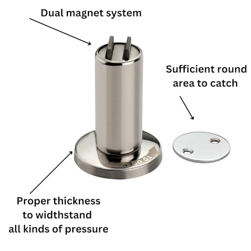 SARDAR DS-01 Magnet Door Stopper/Wall Mounted Magnet Door Stopper/Gate Stopper for Door for Home (1, SS) - Image 3