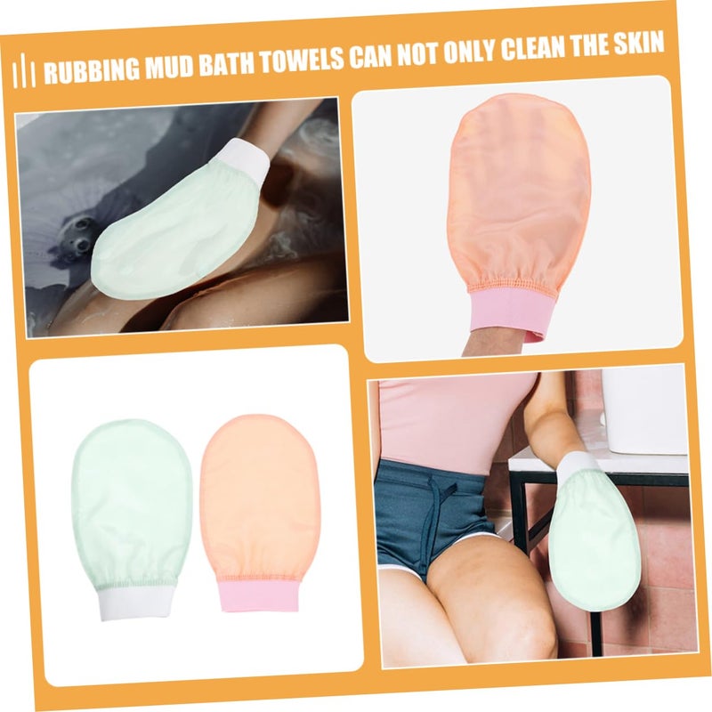 Exfoliating Bath Mitts Gloves For Deep Skin Cleansing Gentle Skin Home And Spa Use - Image 4