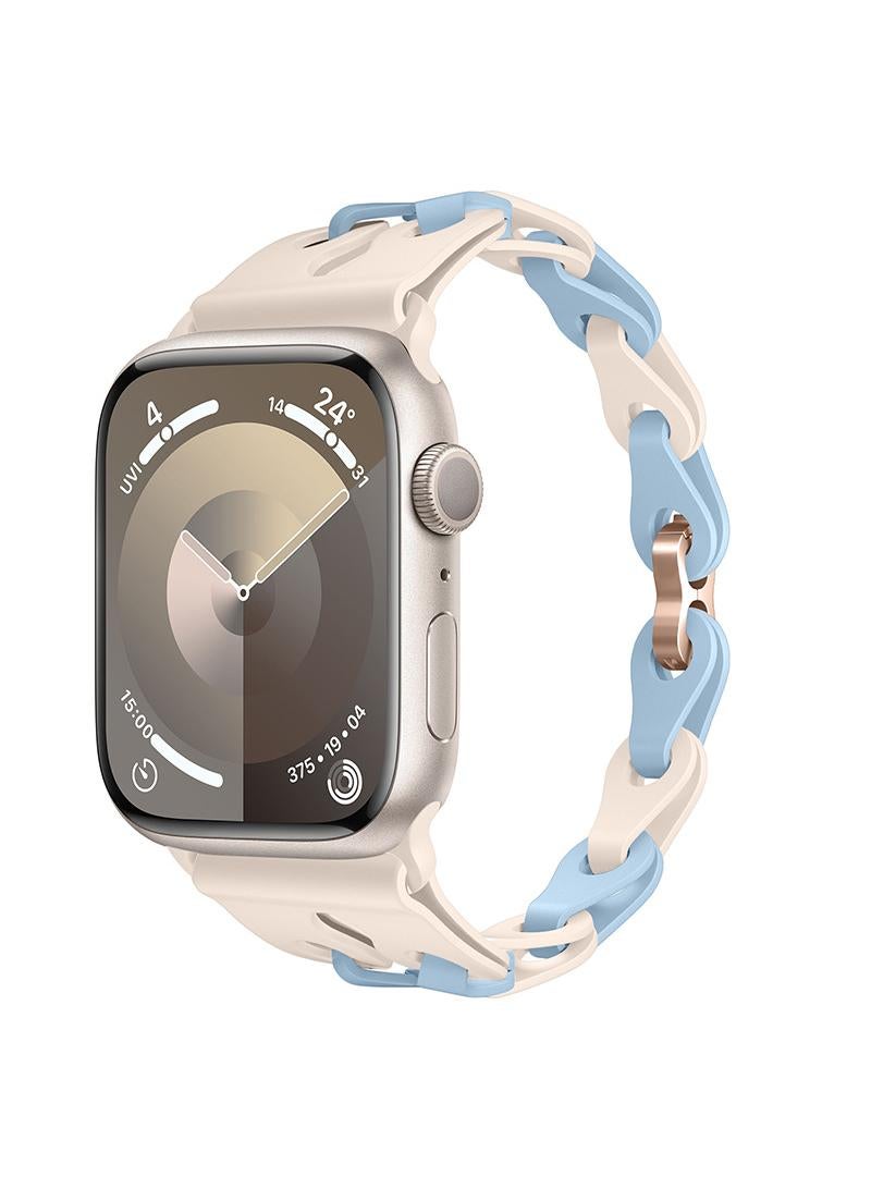 Y&D For Apple 42/44/45/49mm Fashion Hollow Silicone Bracelet Strap - Image 2
