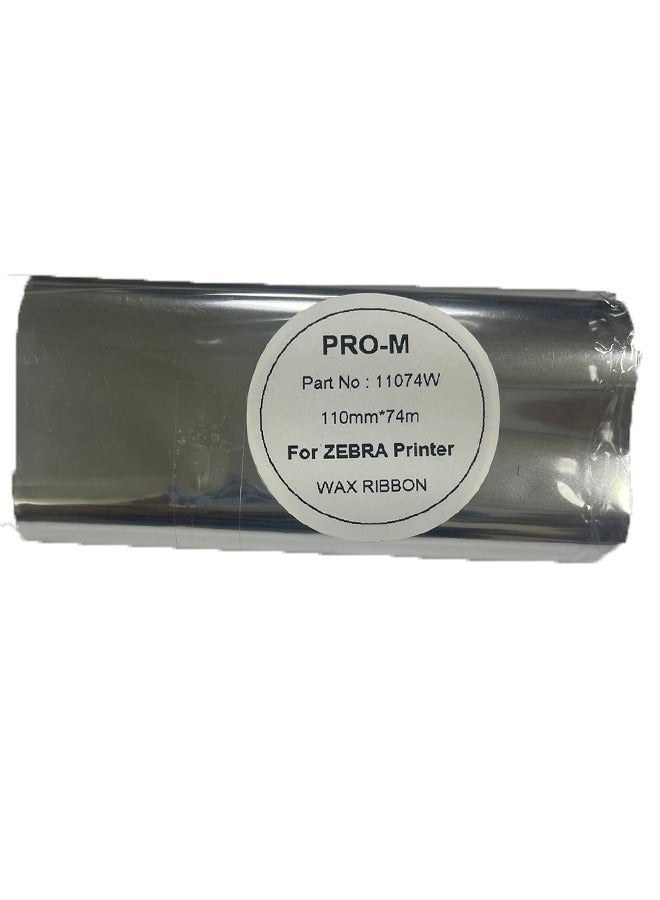 10 ink ribbon barcode printer (10 rolls), size 110 mm x 74 m  - Image 2