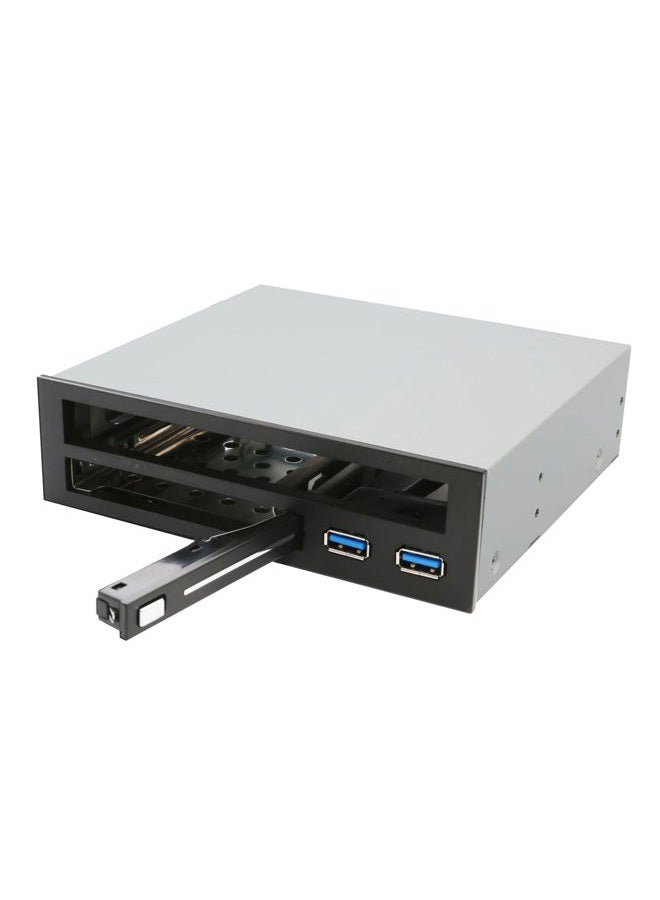 Syba 5.25" Bay Adapter for Slim Optical Drive, 2.5" Trayless Rack for Hard Drives HDD SSD, USB Hub - SY-MRA55005 - Image 4