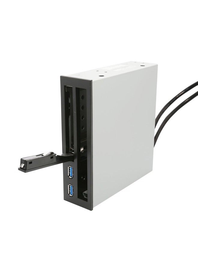 Syba 5.25" Bay Adapter for Slim Optical Drive, 2.5" Trayless Rack for Hard Drives HDD SSD, USB Hub - SY-MRA55005 - Image 3