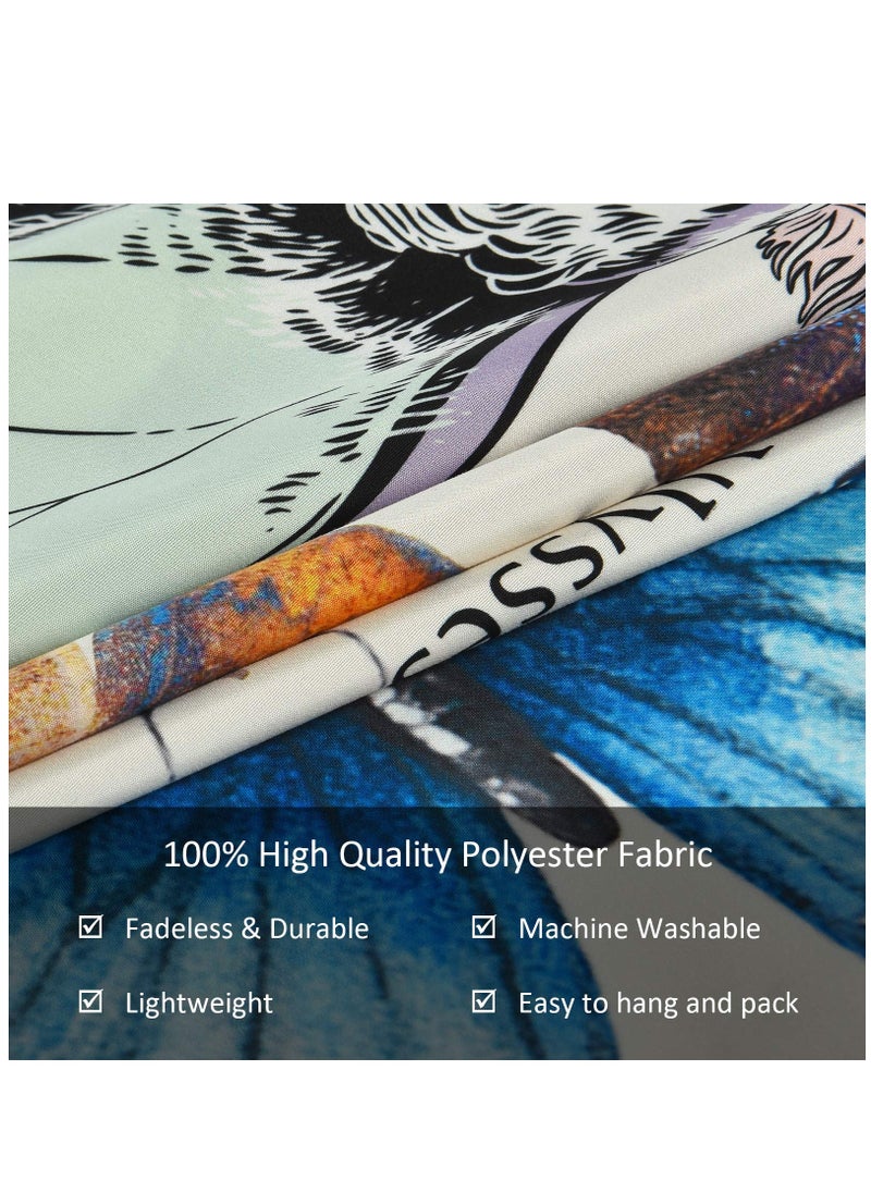 Excefore Butterfly Tapestry Vintage Beige Tapestries Aesthetic Tapestry Chart Tapestry Wall Hanging for Room  - Image 5
