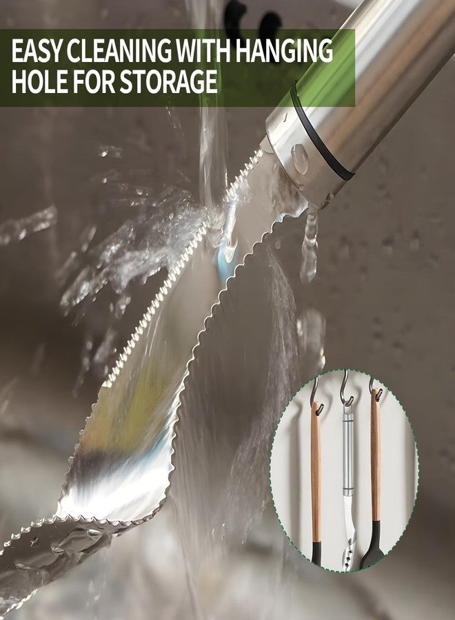 Creztail 2pcs Jalapeno Pepper Corer, 2 in 1 Chili Corer Tool - Stainless Steel Pepper Seed Remover with Serrated Slice & Handle, for Slicing Off Vegetable Tops or Removing Pepper Cores - Image 4