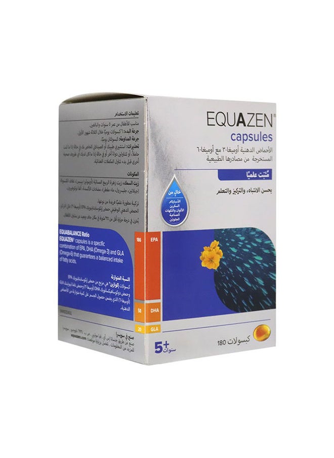 Equazen - Omega-3 & Omega-6 Fatty Acids for 5+ Years Capsules 180's - Image 1