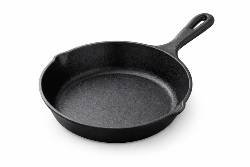 ديسينت مقلاة مسطحة من الحديد الزهر بدون غطاء - مقلاة متينة، قدر للصلصة، قدر طهي، مقلاة حديدية من الحديد الزهر للغاز والحث | مقلاة للطبخ اليومي | 20 سم - Image 4