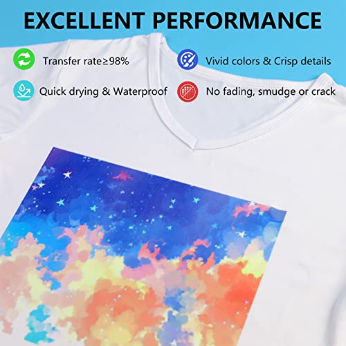 HTVRONT Sublimation Paper 8.5x14 Inches - 150 Sheets Excellent Ink Release Sublimation Transfer Paper for Tumblers, Mugs, T-shirts - Image 3