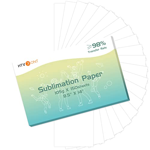 HTVRONT Sublimation Paper 8.5x14 Inches - 150 Sheets Excellent Ink Release Sublimation Transfer Paper for Tumblers, Mugs, T-shirts - Image 1