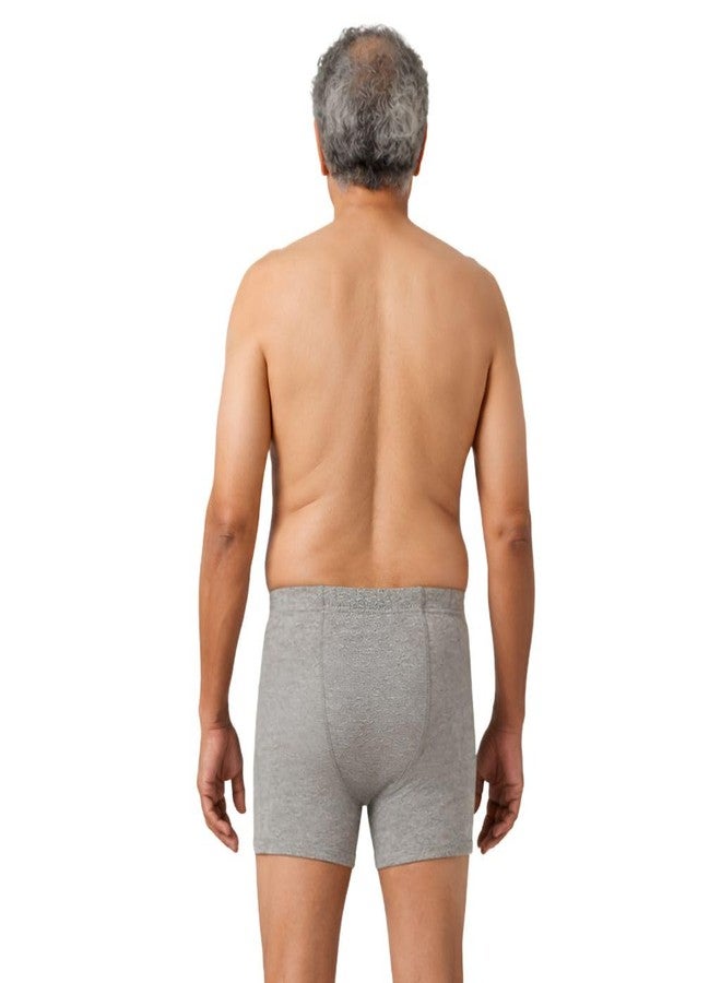 Pristine Life | Leakproof Mens Trunks Underwear | 3-Layer Hygienic Absorbent | Leakproof Crotch | Antimicrobial & Quick-Dry | Absorbs 35ml Of Leaks | Pack Of 3 | Grey, Black & White | S - Image 2