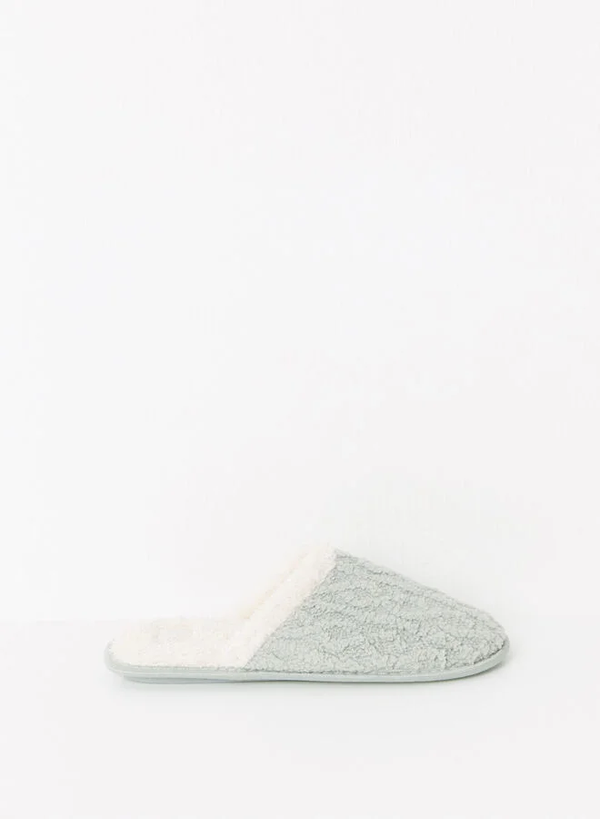 women'secret Green Fabric House Slippers