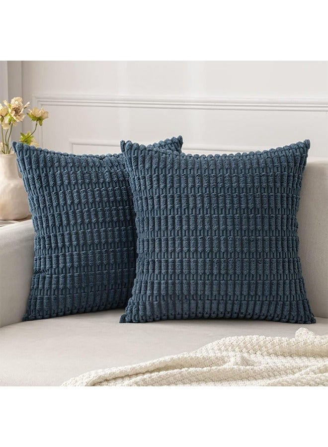 MVAQKLM  2 Pack Cushion Covers Soft Cozy Plush Short Faux Wool Velvet Decorative Sofa Throw Pillow Covers Luxury Cushion Case Pillow Shell for Couch Sofa Bedroom Pillow Square 45X45cm（18X18inch） - Image 1