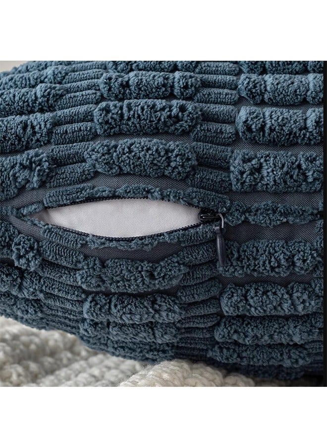 MVAQKLM  2 Pack Cushion Covers Soft Cozy Plush Short Faux Wool Velvet Decorative Sofa Throw Pillow Covers Luxury Cushion Case Pillow Shell for Couch Sofa Bedroom Pillow Square 45X45cm（18X18inch） - Image 3