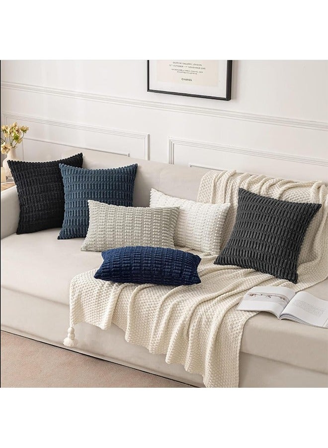 MVAQKLM  2 Pack Cushion Covers Soft Cozy Plush Short Faux Wool Velvet Decorative Sofa Throw Pillow Covers Luxury Cushion Case Pillow Shell for Couch Sofa Bedroom Pillow Square 45X45cm（18X18inch） - Image 5