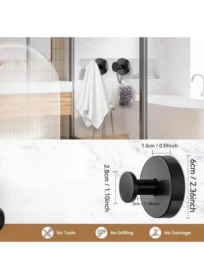 4pcs Stainless Steel Vacuum Suction Cup Hooks No Drilling Waterproof Rustproof - Image 3