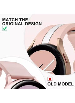 Dado Double Color Midline Silicone Replacement Band Compatible with Samsung Galaxy Watch 5 Pro 45mm | 4 Classic 46mm 42mm | Watch 5/4 44mm 40mm, curved end strap  - Image 5
