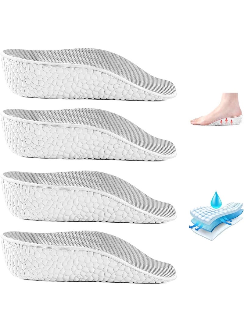 2Pair Orthopedic High Pads, Height Increase Insoles For Men u0026 Women, Arch Support Insoles, Adjustable Heel Lift, Shock Absorption Heel Lift Insole To Make You Talle(Gray) (0.59in/1.5cm) - Image 1
