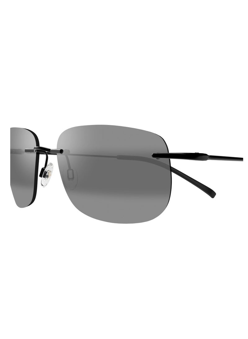 MAUI JIM Maui Jim Ohai 334-02 Unisex Polarized Rectangular Sunglasses – 59 mm Lens Size  - Image 2