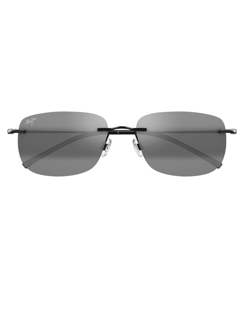 MAUI JIM Maui Jim Ohai 334-02 Unisex Polarized Rectangular Sunglasses – 59 mm Lens Size  - Image 3