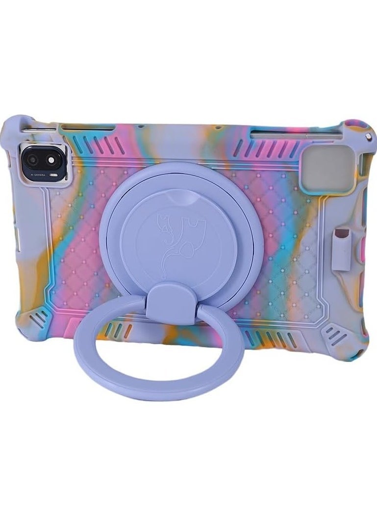 Compatible with TCL 10 Tab max 4G 10.36 Silicon Case Stand Cover with Should Strap for TCL Tab Max 4G 9295G 9296G (Colored Purple) - Image 4