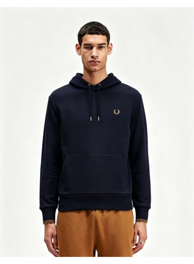 FRED PERRY Casual Fall Winter Embroidered Drawstring Pullover Hoodie - Image 1