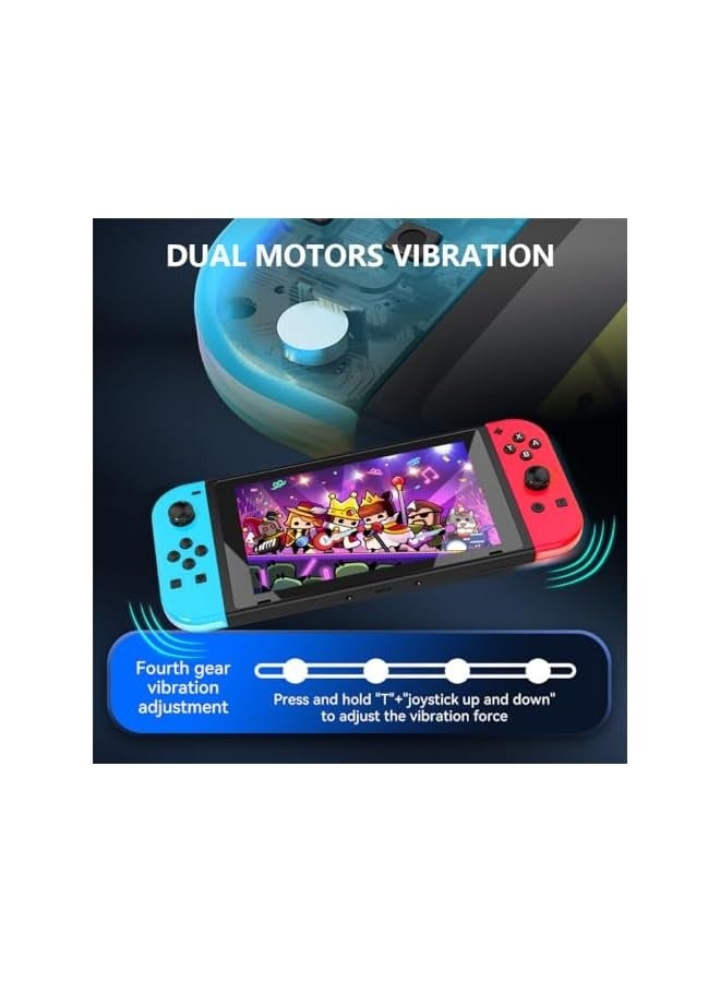 PROMASS Joy Con Controller Compatible for Switch, Wireless Joypad Replacement for Switch Joycon, Joycon Controller With RGB Breathing LED Joycon Support Sports Dual Vibration/Wake-up/Motion Control - Image 3