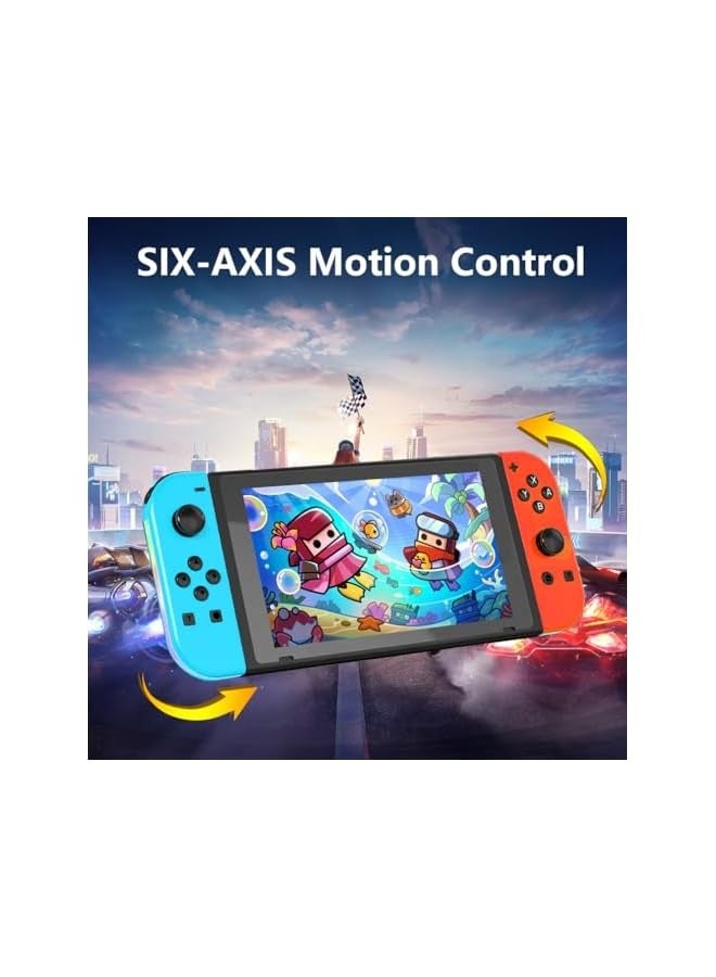 PROMASS Joy Con Controller Compatible for Switch, Wireless Joypad Replacement for Switch Joycon, Joycon Controller With RGB Breathing LED Joycon Support Sports Dual Vibration/Wake-up/Motion Control - Image 4