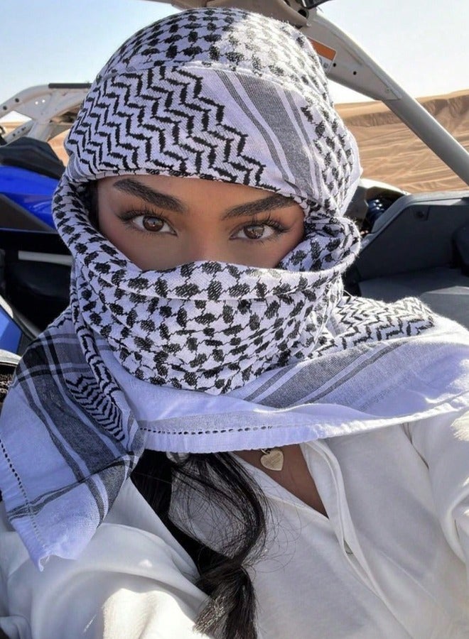 وشاح الصحراء الشرق الأوسط رجالي وشاح الرقبة والوجه أغطية الرأس العربية - Image 1