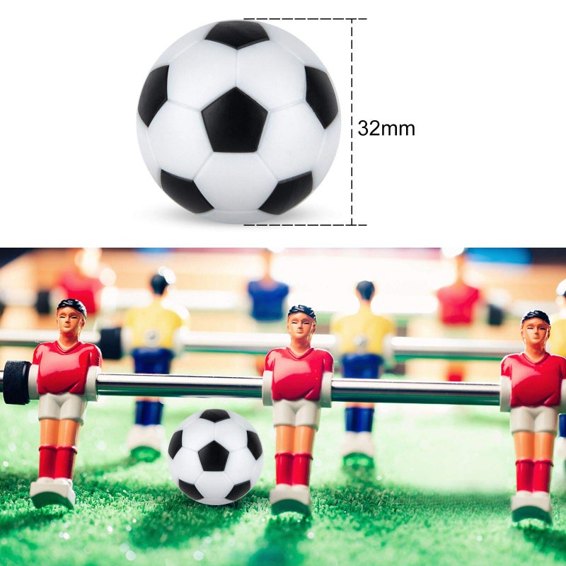 Coopay 18 Pieces 32mm Foosball Balls Table Football Soccer Replacement Balls Multicolor Official Tabletop Game Balls with a Black Drawstring Bag (Black/White Pentagon) - Image 2