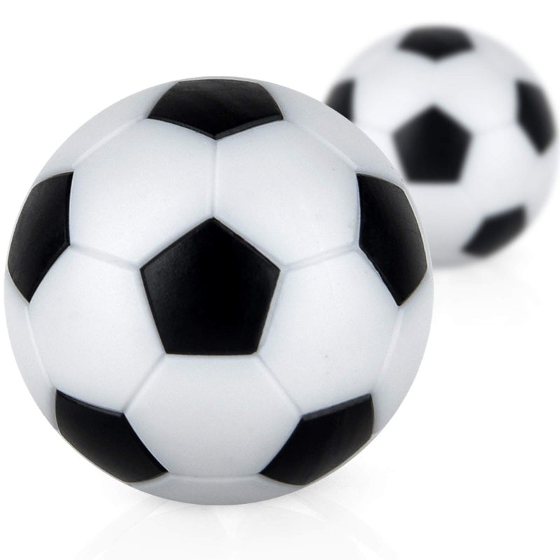 Coopay 18 Pieces 32mm Foosball Balls Table Football Soccer Replacement Balls Multicolor Official Tabletop Game Balls with a Black Drawstring Bag (Black/White Pentagon) - Image 3