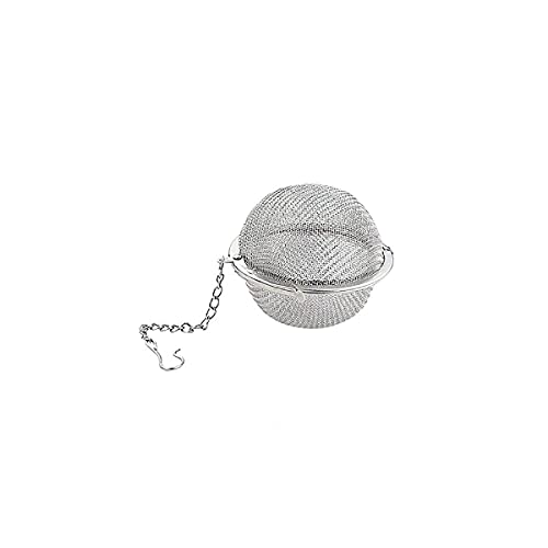 TOMATUS® 1 Pcs Stainless Steel Tea Infuser Ball Tea Strainer Reusable Tea Spice Filter Herbs Infuser with Extended Chain Hook for Loose Leaf Tea and Spices Seasonings (Small) - Image 1