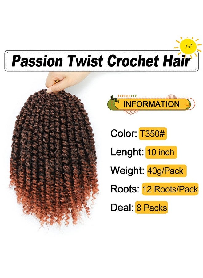 كاريدا العاطفة تويست الشعر 10 بوصة 8 حزم قبل الملتوية العاطفة تويست الشعر الكروشيه للنساء السود قبل يحلق العاطفة تويست مجعد الشعر الكروشيه قصيرة الكروشيه العاطفة تويست الشعر ملحقات (10 بوصة T350) - Image 3