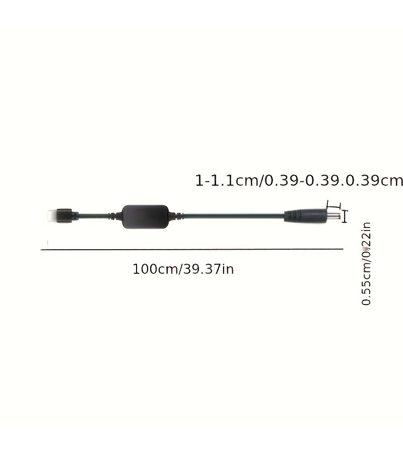 Black Adjustable Voltage PD Fast Charging Cable 5 20V for Laptop - Image 2