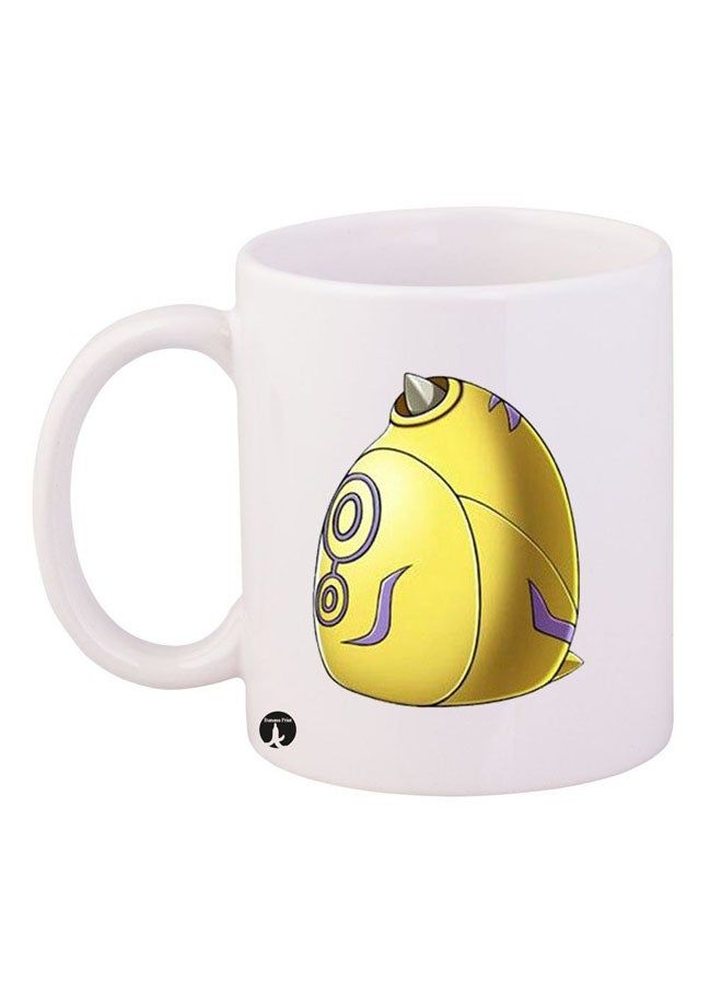 RKN Digimon Printed Mug White/Yellow/Purple 12ounce - Image 2