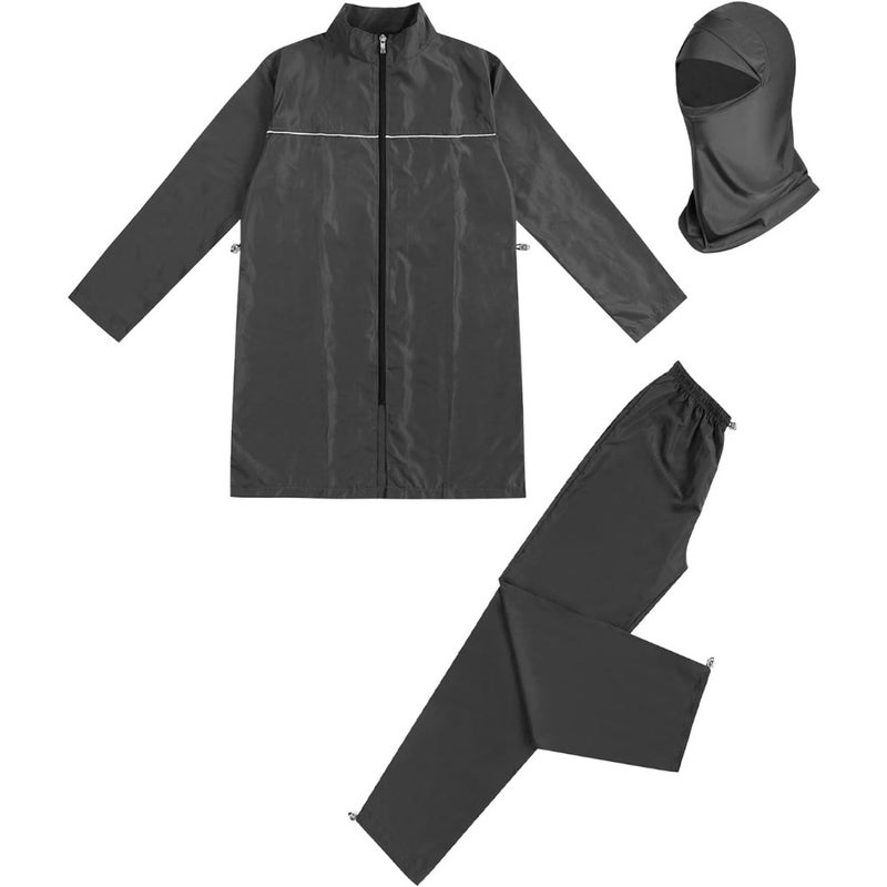 Muslim Swimsuits for Women Rash Guard Swimwear Sun Protection Suits Long Sleeve Top Pants with Hijab/Cap - Image 5