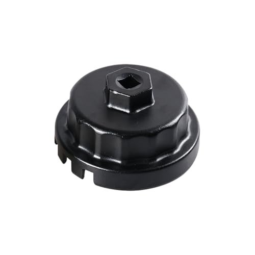 ZIMISI Oil Filter Wrench 64MM Heavy Duty Oil Filter Cap Removal Socket Tool Aluminum Alloy Oil Filter Remover for 2557L Engine Fits for Lexus Highlander Camry Sienna RAV4 Black - Image 1