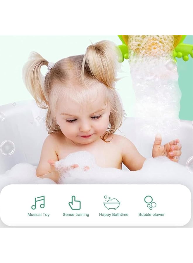 إيروريكس ألعاب فقاعات حمام الأطفال على شكل ضفدع أوتوماتيكي، ألعاب حمام الأطفال، آلة فقاعات حوض الاستحمام للأطفال مع - Image 5