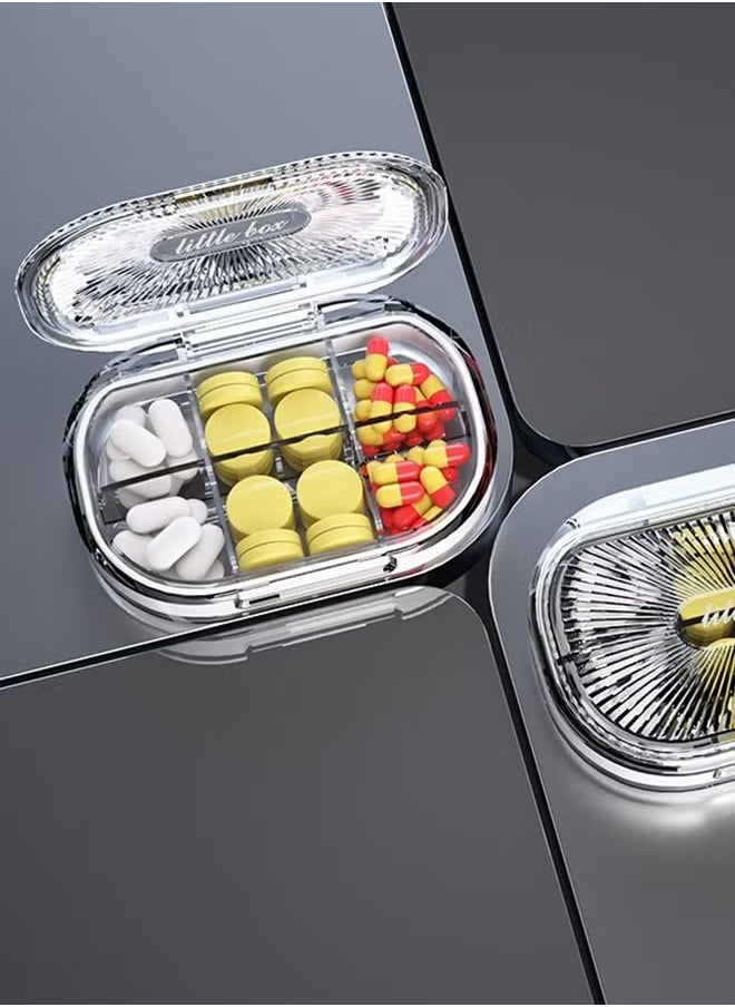 Generic Mini six-compartment pill box integrated design, sealed, moisture-proof, classified and compartmented pill storage box  - Image 1