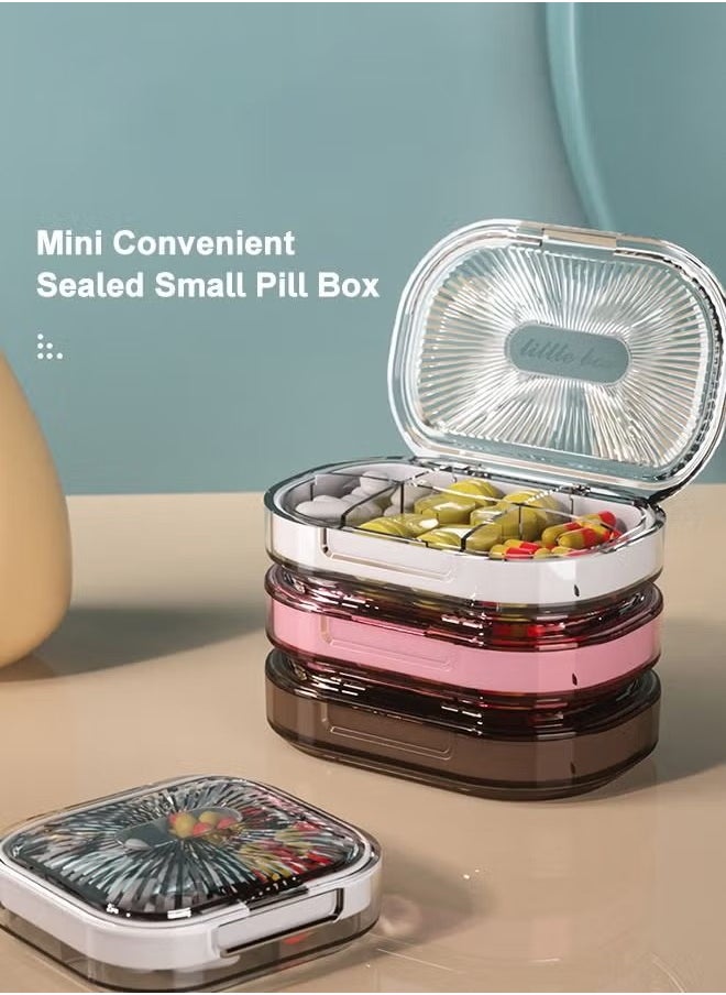Generic Mini six-compartment pill box integrated design, sealed, moisture-proof, classified and compartmented pill storage box  - Image 3