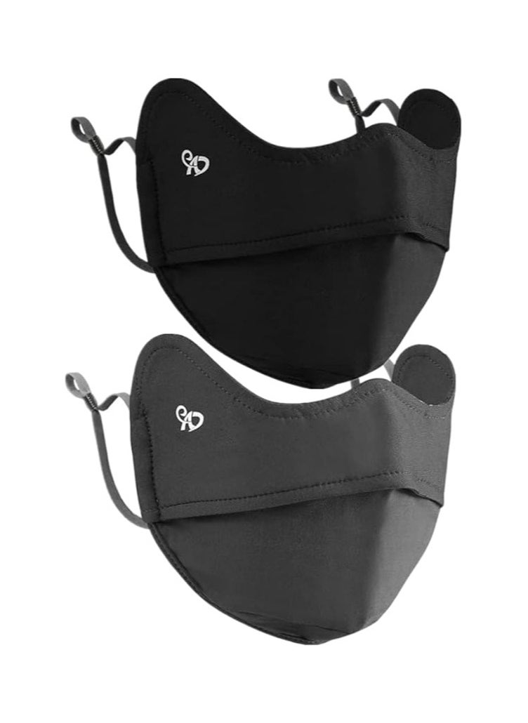 Generic 2-Piece Breathable UV UPF50+ Face Mask Washable Reusable Windproof Sun Protection Sports Face Mask For outdoor  - Image 1