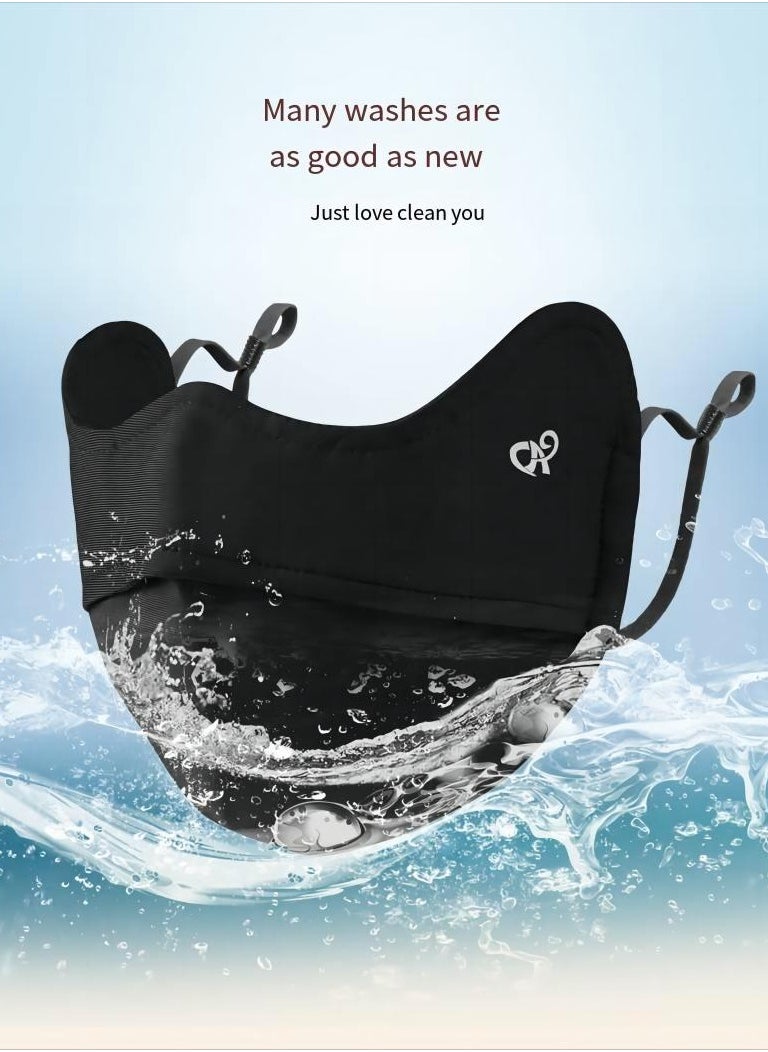 Generic 2-Piece Breathable UV UPF50+ Face Mask Washable Reusable Windproof Sun Protection Sports Face Mask For outdoor  - Image 3
