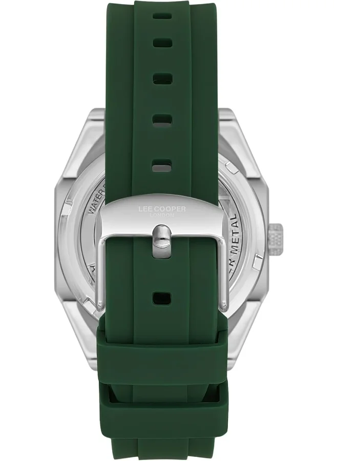 Lee Cooper LEE COOPER Men's 2035 Movement Watch, Multi Function Display and Silicone Strap - LC08061.377, Green